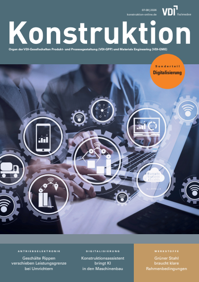 Cover der Ausgabe: Konstruktion Jahrgang 78 (2026), Heft 07-08