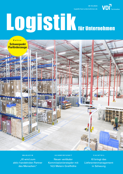 Cover der Ausgabe: Logistik für Unternehmen Jahrgang 37 (2023), Heft 09-10