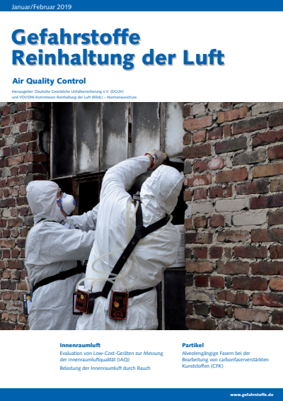 Cover der Ausgabe: Gefahrstoffe Jahrgang 79 (2019), Heft 01-02