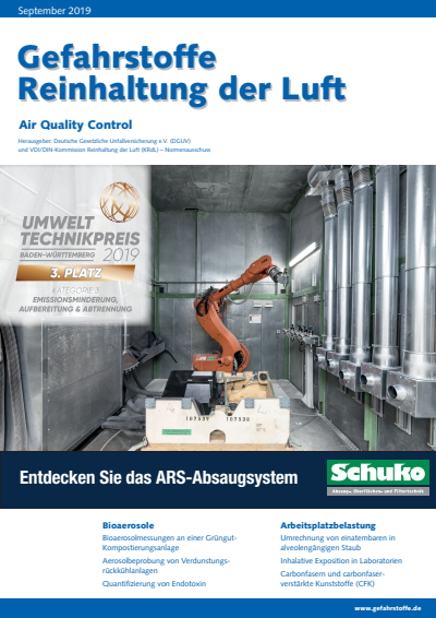 Cover of Volume: Gefahrstoffe Volume 79 (2019), Edition 09