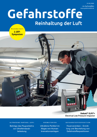 Cover der Ausgabe: Gefahrstoffe Jahrgang 80 (2020), Heft 01-02
