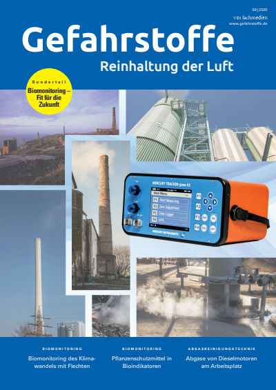 Cover der Ausgabe: Gefahrstoffe Jahrgang 80 (2020), Heft 03