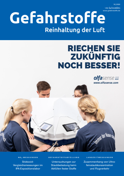 Cover der Ausgabe: Gefahrstoffe Jahrgang 80 (2020), Heft 10