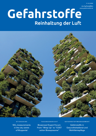 Cover der Ausgabe: Gefahrstoffe Jahrgang 80 (2020), Heft 11-12