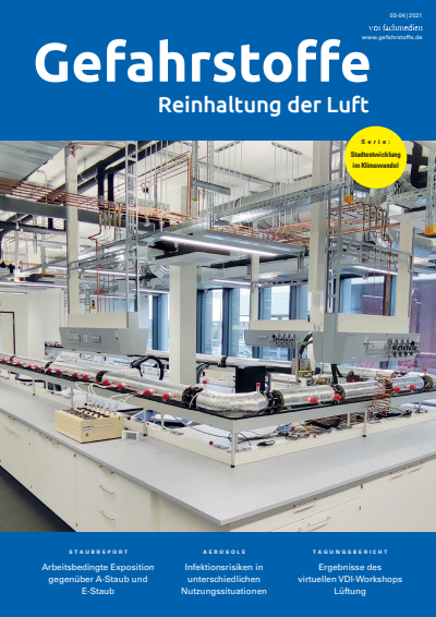 Cover der Ausgabe: Gefahrstoffe Jahrgang 81 (2021), Heft 03-04