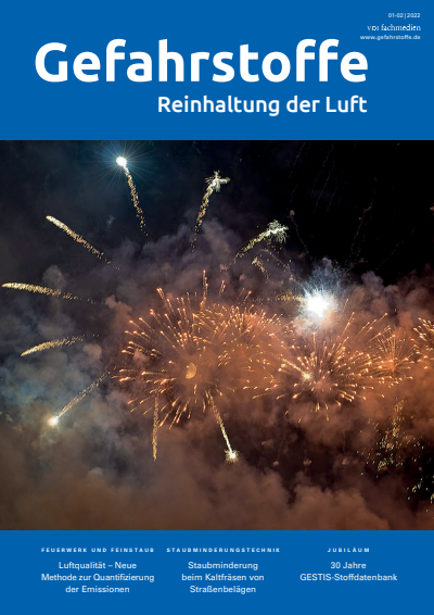Cover der Ausgabe: Gefahrstoffe Jahrgang 82 (2022), Heft 01-02