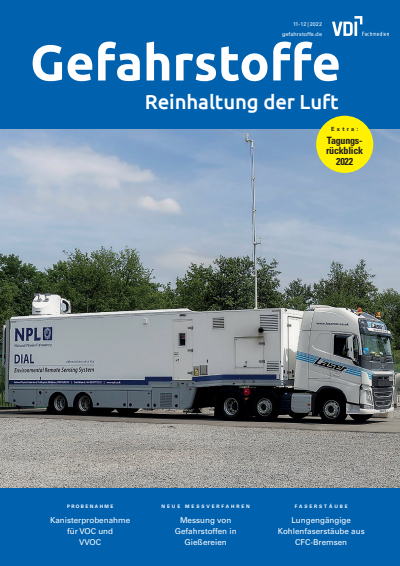 Cover of Volume: Gefahrstoffe Volume 82 (2022), Edition 11-12