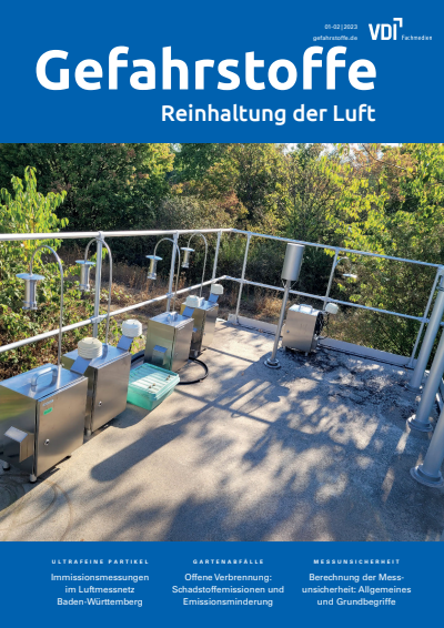 Cover der Ausgabe: Gefahrstoffe Jahrgang 83 (2023), Heft 01-02