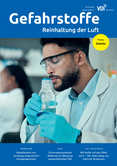 Cover der Ausgabe: Gefahrstoffe Jahrgang 83 (2023), Heft 09-10