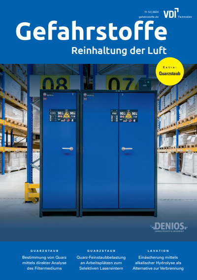 Cover der Ausgabe: Gefahrstoffe Jahrgang 84 (2024), Heft 11-12