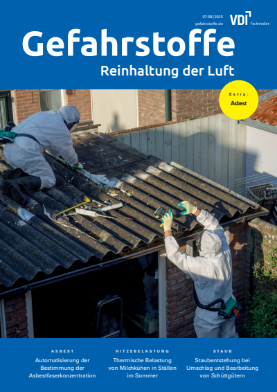 Cover der Ausgabe: Gefahrstoffe Jahrgang 85 (2025), Heft 07-08