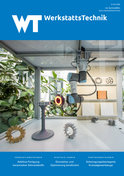 Cover der Ausgabe: wt Werkstattstechnik online Jahrgang 110 (2020), Heft 01-02