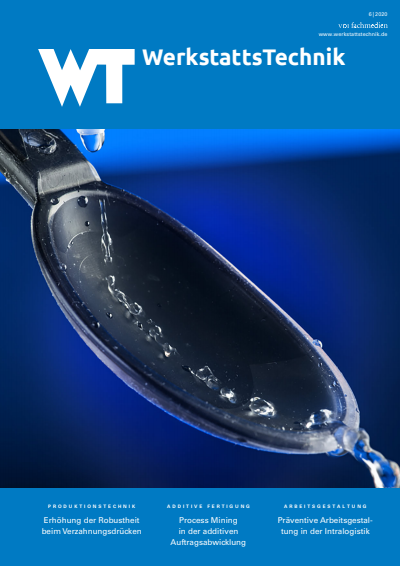 Cover der Ausgabe: wt Werkstattstechnik online Jahrgang 110 (2020), Heft 06