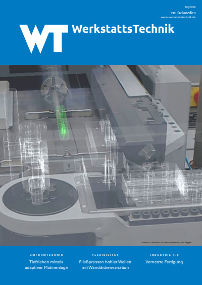 Cover der Ausgabe: wt Werkstattstechnik online Jahrgang 110 (2020), Heft 10