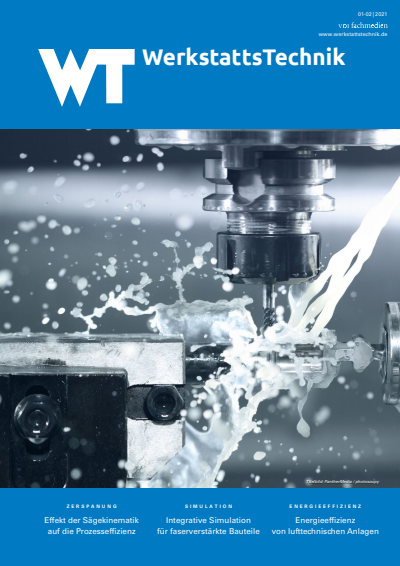 Cover der Ausgabe: wt Werkstattstechnik online Jahrgang 111 (2021), Heft 01-02