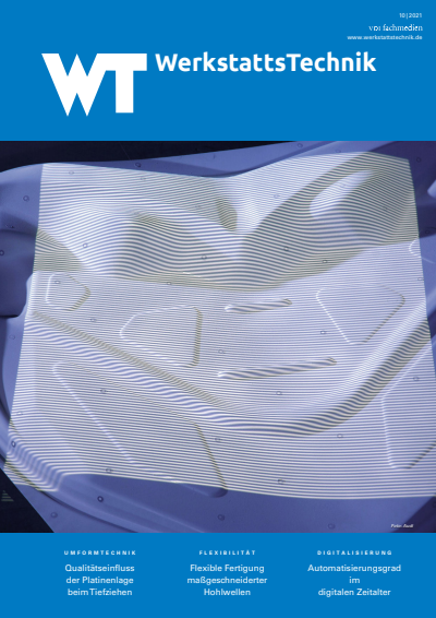 Cover der Ausgabe: wt Werkstattstechnik online Jahrgang 111 (2021), Heft 10