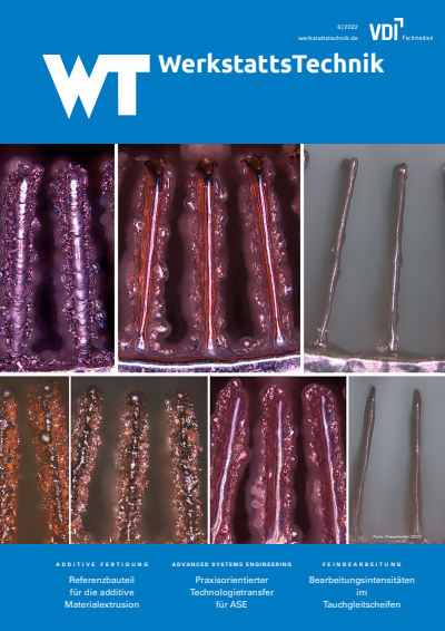 Cover der Ausgabe: wt Werkstattstechnik online Jahrgang 112 (2022), Heft 06
