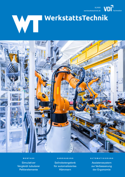Cover der Ausgabe: wt Werkstattstechnik online Jahrgang 112 (2022), Heft 09