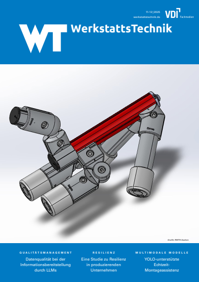 Cover der Ausgabe: wt Werkstattstechnik online Jahrgang 115 (2025), Heft 11-12