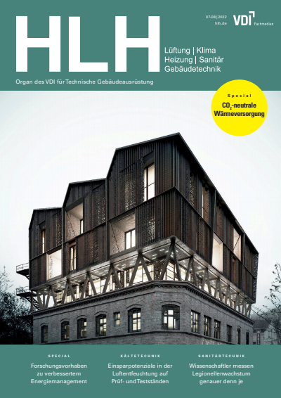 Cover der Ausgabe: HLH Jahrgang 73 (2022), Heft 07-08