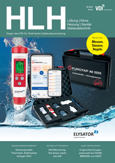 Cover der Ausgabe: HLH Jahrgang 74 (2023), Heft 06