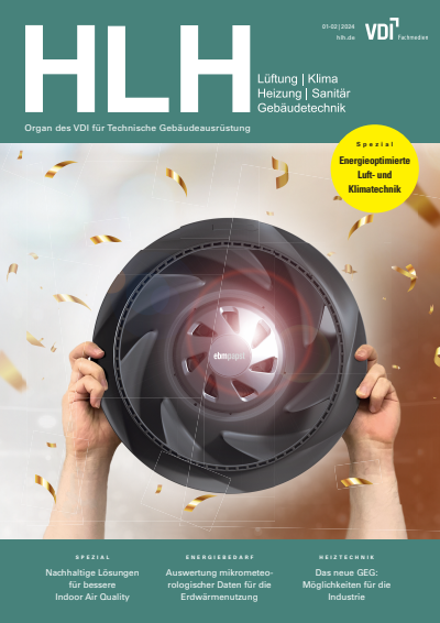 Cover der Ausgabe: HLH Jahrgang 75 (2024), Heft 01-02