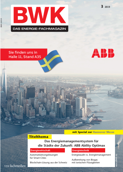 Cover of Volume: BWK ENERGIE. Volume 71 (2019), Edition 03