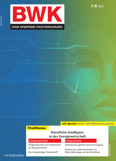 Cover der Ausgabe: BWK ENERGIE. Jahrgang 71 (2019), Heft 07-08