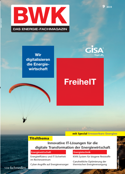 Cover der Ausgabe: BWK ENERGIE. Jahrgang 71 (2019), Heft 09