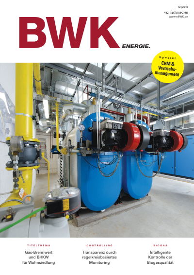 Cover der Ausgabe: BWK ENERGIE. Jahrgang 71 (2019), Heft 12