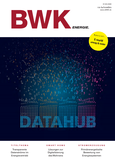 Cover der Ausgabe: BWK ENERGIE. Jahrgang 72 (2020), Heft 01-02