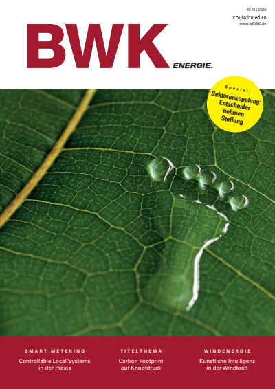 Cover der Ausgabe: BWK ENERGIE. Jahrgang 72 (2020), Heft 10-11