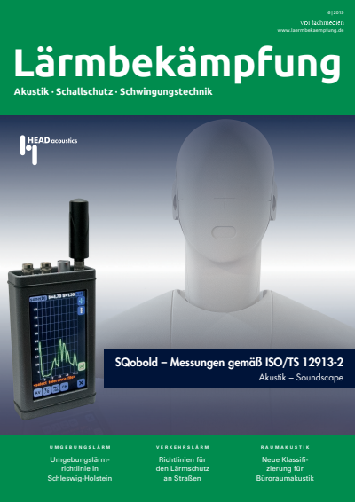 Cover der Ausgabe: Lärmbekämpfung Jahrgang 14 (2019), Heft 06