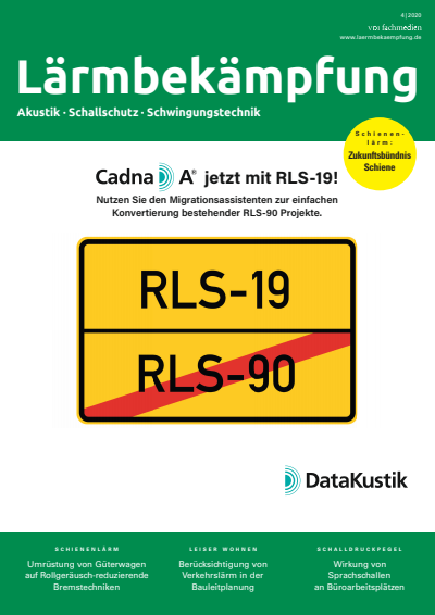 Cover of Volume: Lärmbekämpfung Volume 15 (2020), Edition 04