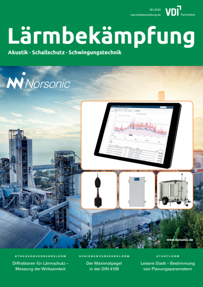 Cover der Ausgabe: Lärmbekämpfung Jahrgang 17 (2022), Heft 05