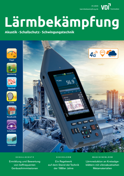 Cover der Ausgabe: Lärmbekämpfung Jahrgang 18 (2023), Heft 01