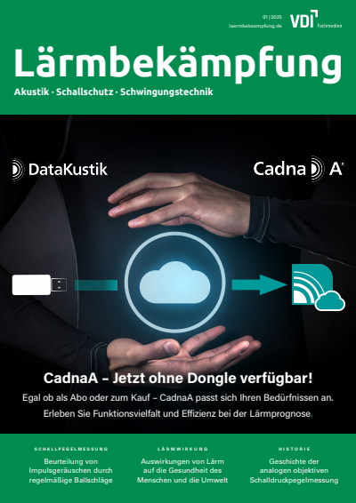 Cover of Volume: Lärmbekämpfung Volume 20 (2025), Edition 01