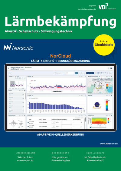 Cover der Ausgabe: Lärmbekämpfung Jahrgang 21 (2026), Heft 03