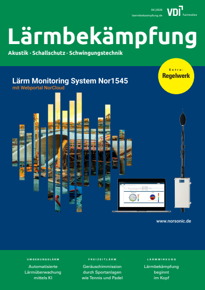 Cover der Ausgabe: Lärmbekämpfung Jahrgang 21 (2026), Heft 04