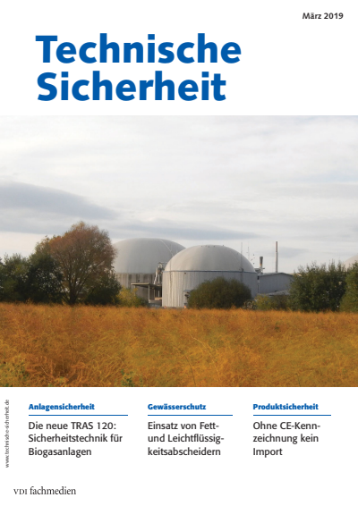 Cover of Volume: Technische Sicherheit Volume 9 (2019), Edition 03