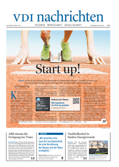 Cover of Volume: VDI nachrichten Volume 74 (2020), Edition 07