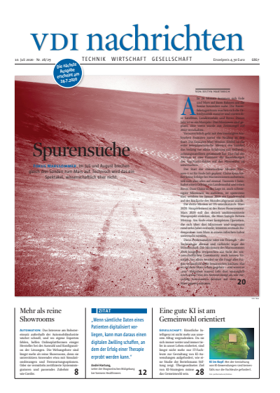 Cover of Volume: VDI nachrichten Volume 74 (2020), Edition 28-29