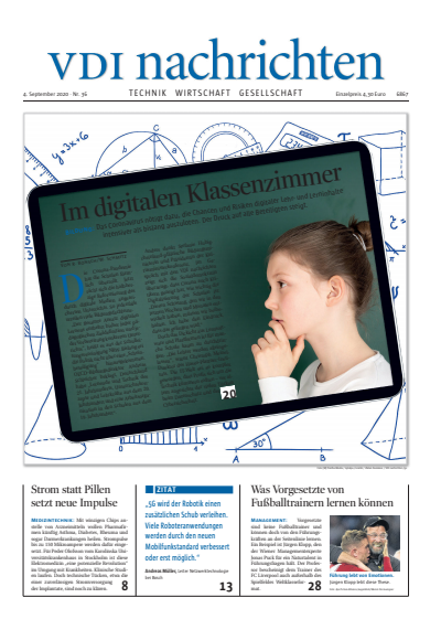 Cover der Ausgabe: VDI nachrichten Jahrgang 74 (2020), Heft 36