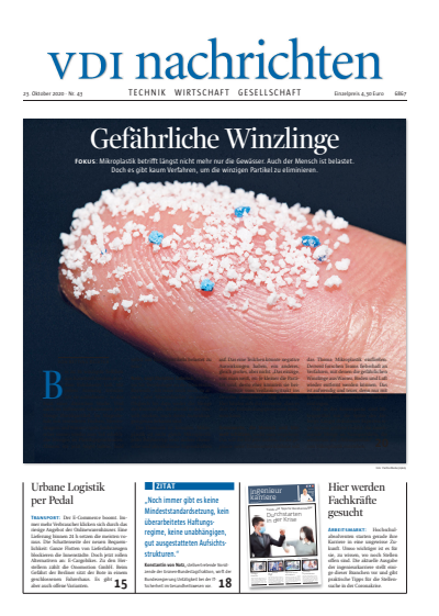 Cover of Volume: VDI nachrichten Volume 74 (2020), Edition 43
