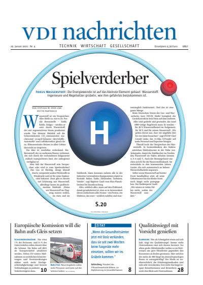 Cover der Ausgabe: VDI nachrichten Jahrgang 75 (2021), Heft 04