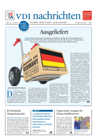 Cover of Volume: VDI nachrichten Volume 75 (2021), Edition 18-19