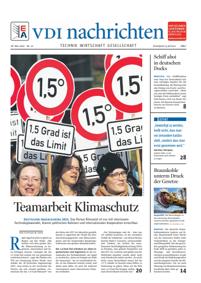 Cover of Volume: VDI nachrichten Volume 75 (2021), Edition 21