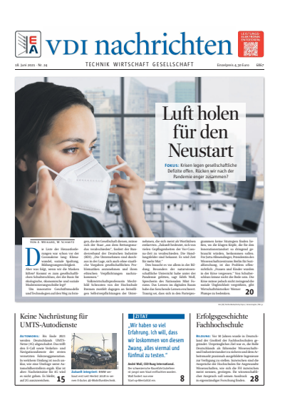Cover der Ausgabe: VDI nachrichten Jahrgang 75 (2021), Heft 24