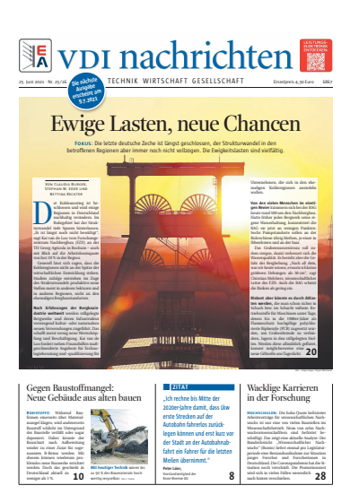 Cover of Volume: VDI nachrichten Volume 75 (2021), Edition 25-26