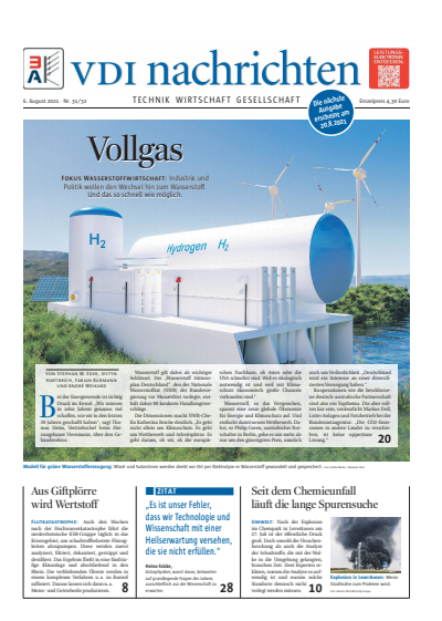 Cover of Volume: VDI nachrichten Volume 75 (2021), Edition 31-32